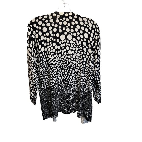 Cyrus Black and White Polka Dot Cardigan Size Large - Picture 3 of 6